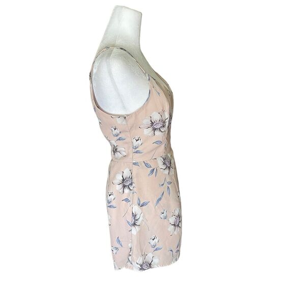Lulus Small Magical Meadow Romper Skort Dress Vneck Blush Pink Floral - Picture 8 of 11